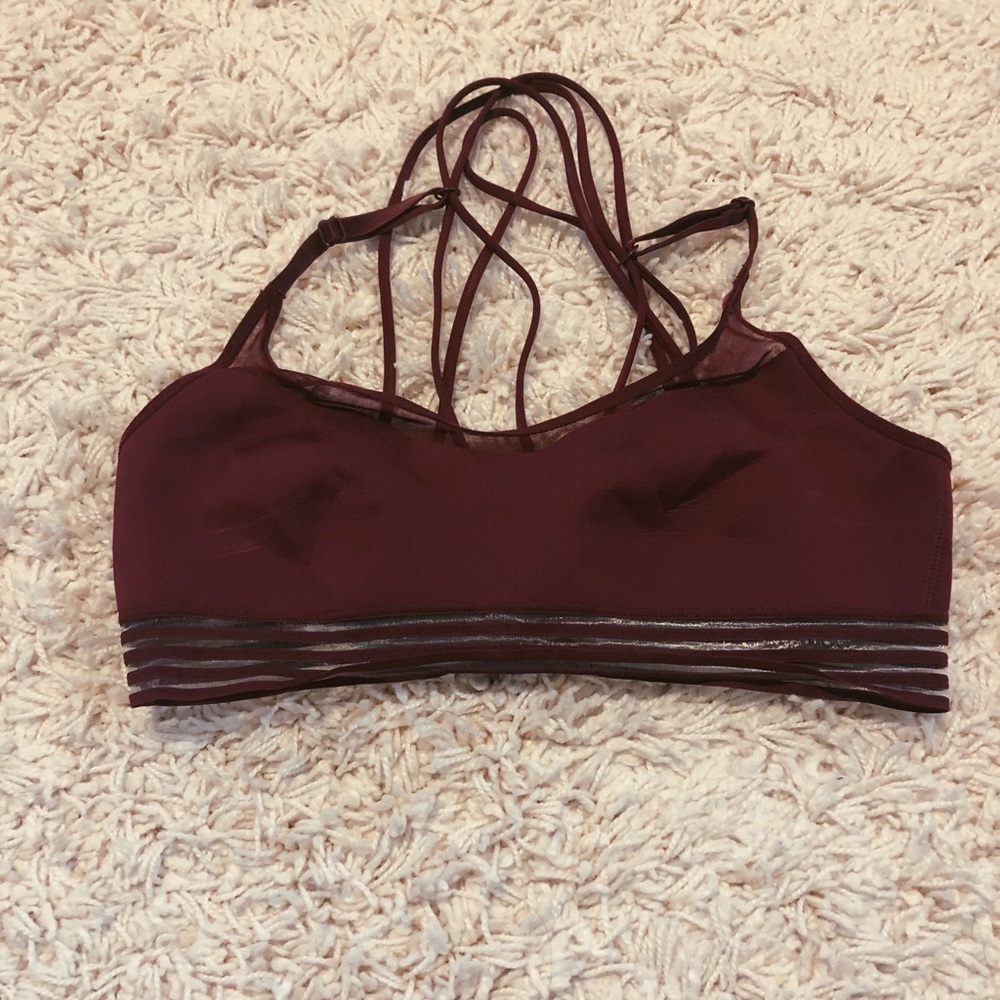 vs PINK maroon red sports bra